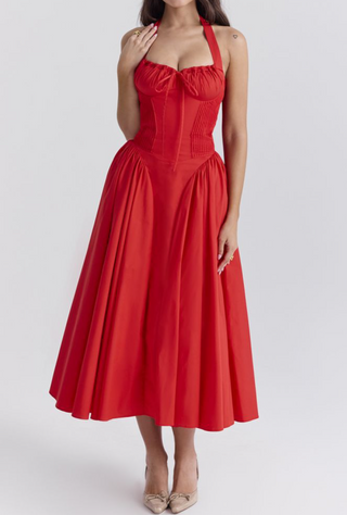Tie Back Sleeveless Maxi Dress