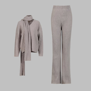 Cozy Luxe Ribbed Knit 3-Piece Set