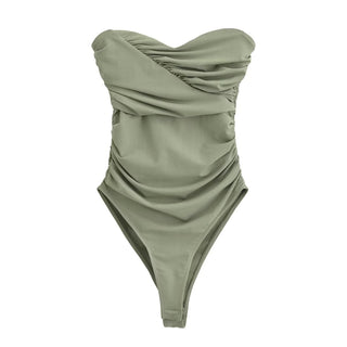 Lime Allure Bodysuit Skirt Set