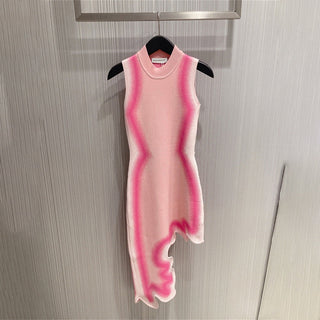 Pink Passion Sleeveless Knitted Mini Dress