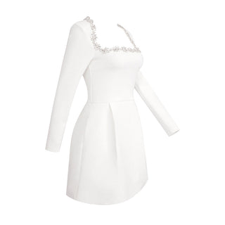 Diamond Elegance Long Sleeve Mini Dress