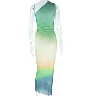 Summer Radiance One Shoulder Long Dress