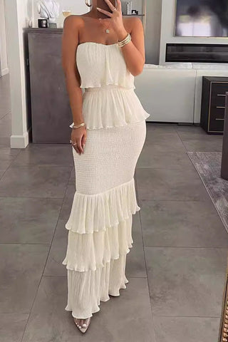 Everly Off-Shoulder Strapless Long Dress