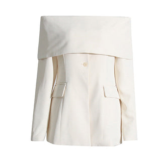 Elegant Off-Shoulder Blazer Jacket