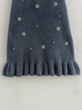 Ruffled Hem Winter Knit Mini Dress