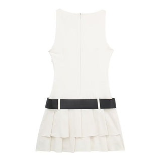 Off-white Belted Sleeveless Mini Dress