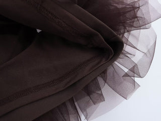Sleeveless Mini Dress with Tulle Hemline