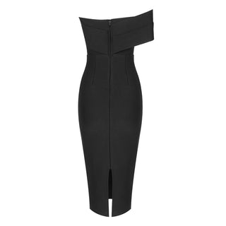 Elegant One Shoulder Bandage Long Midi Dress