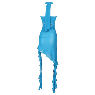 Sky Breeze Strapless  Flower Mesh Mini Dress
