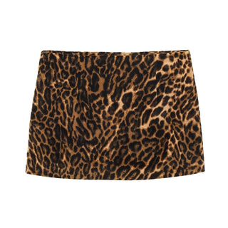Leopard Print Mini Skirt
