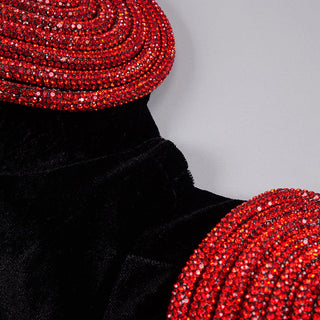 Velvet Heart Sparkle Strapless Mini Dress