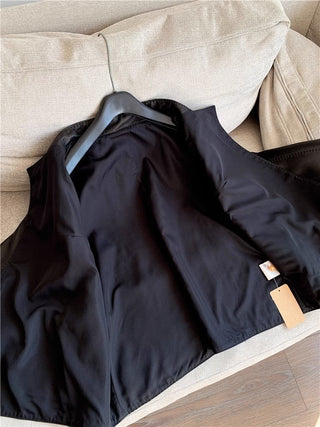 Short Faux Leather Jacket With Belt