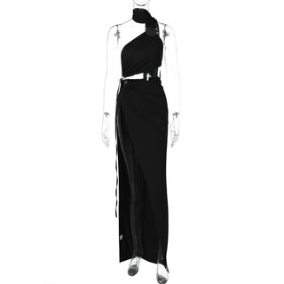 Sultry Slit One-Shoulder Long Dress
