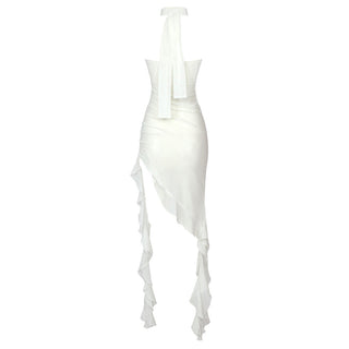 Sky Breeze Strapless  Flower Mesh Mini Dress