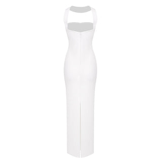 Sleek Bandage Back Slit Long Dress