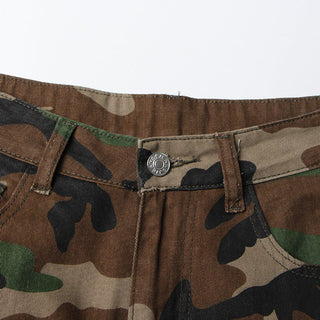 Camouflage Cargo Pants with Multiple Utility Pockets