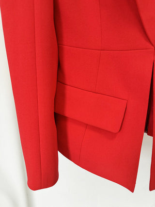 Bold Off-Shoulder Long Sleeve Blazer
