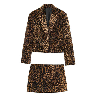 Leopard Print Mini Skirt