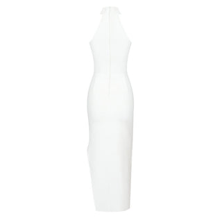 Grecian Lily Bandage Flower Long Dress