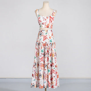 Flowing Sleeveless Floral Set