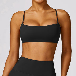Strappy Square Neck Sports Bra