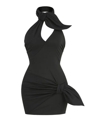 Celeste Halter  Backless Mini Dress