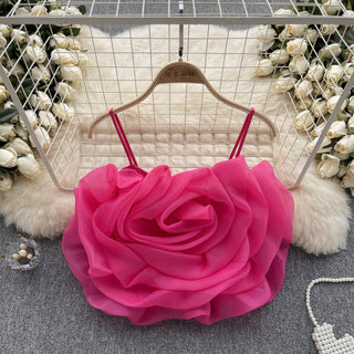 Flower Sleeveless Crop Top