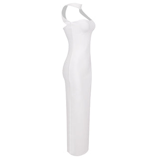 Sleek Bandage Back Slit Long Dress