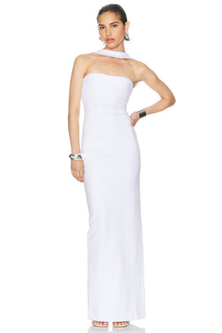 Sleek Bandage Back Slit Long Dress
