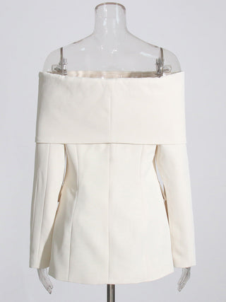 Elegant Off-Shoulder Blazer Jacket