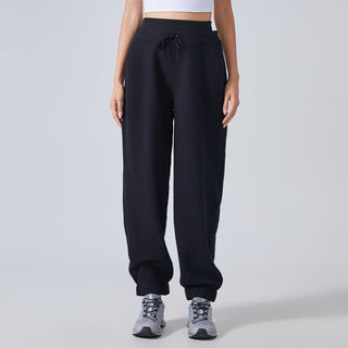 High-Waist Loose Casual Fleece Sweatpants