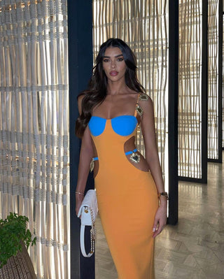 Corey Sleeveless Bandage Long Dress