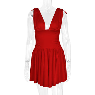 Fierce Plunge Neck Mini Dress