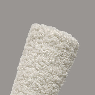 Faux Shearling Knee High Boots with Clear Heel