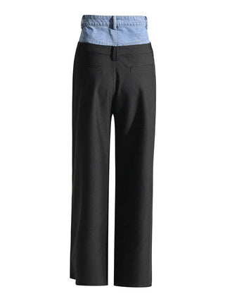 Straight Denim Black Pants