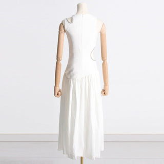 Diamond Whisper Sleeveless Long Dress