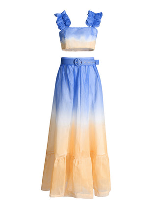 Sunshine Serenade Sleeveless  Long Skirt Set