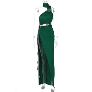 Sultry Slit One-Shoulder Long Dress