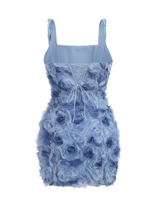 Flower Dream Backless Mini Dress
