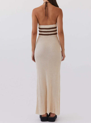 Breeze Striped Halter Neck Dress