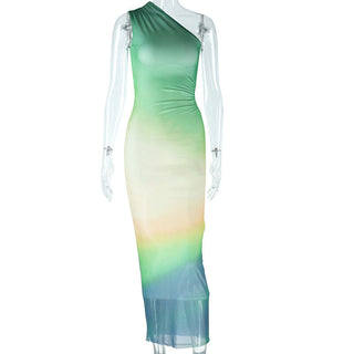 Summer Radiance One Shoulder Long Dress