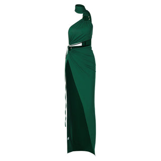 Sultry Slit One-Shoulder Long Dress