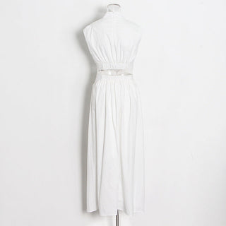 High Neck Sleeveless Long  Dress