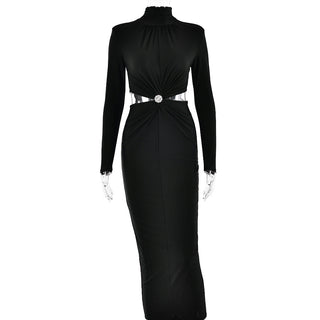 Elegance Backless Satin Long Dress