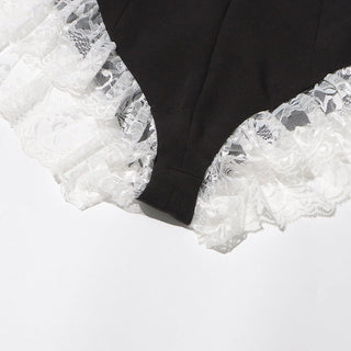 Long Sleeve V-Neck Slim Fit Lace Bodysuit
