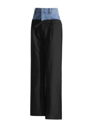 Straight Denim Black Pants