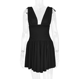 Fierce Plunge Neck Mini Dress