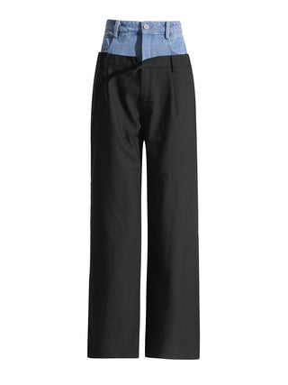 Straight Denim Black Pants