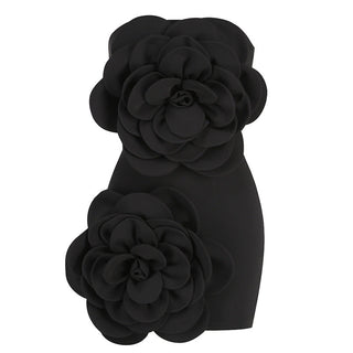 Iris Strapless Flower Mini Dress
