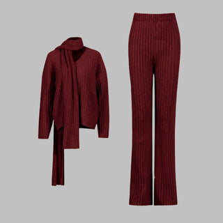Cozy Luxe Ribbed Knit 3-Piece Set
